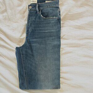 Denim Forum Arlo High-Rise Straight Jeans – Medium Wash, 27